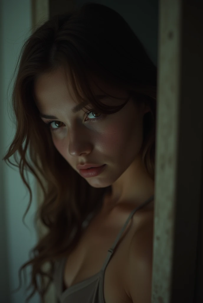 I am the lines of her and her body and her nipples that can be seen very real in blur but her beautiful and defined face shows her internal sadness and of her different faces that exist above her of her different lives only a figure of her naked body can be seen in blur and the expression of her face that sees the pain with that light of nostalgia and shadows with volumes , It is hope come true, her entire body is seen in blur, the message I want to convey is that there is tranquility for her. , 24k artwork uses volume in shadows uses the rules of composition uses the rules of cinema uses its colors rule of thirds and all the rules of photography uses the compositions of cinema shadows with volume and uses the latest image creation techniques photoshop rendering creates deep shadows highlighting the volume of 3d reality