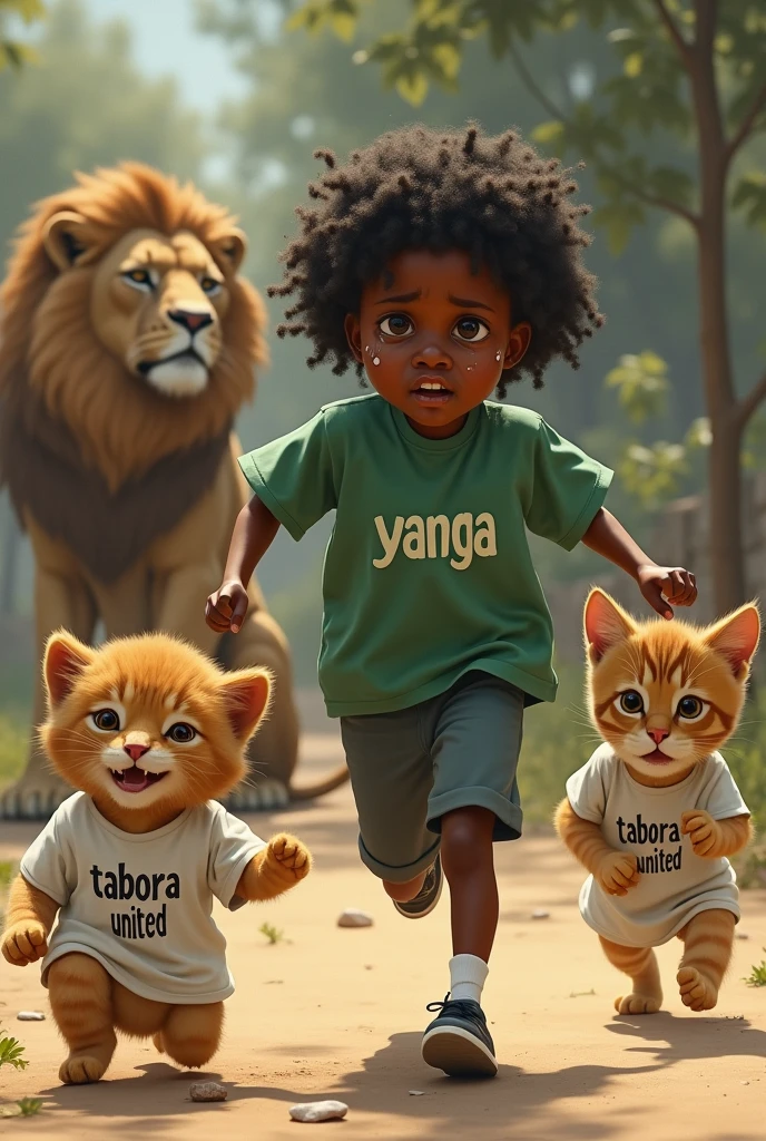 a close up of a young boy standing in front of a group of lions, jayison devadas, jayison devadas style, aslan the lion, still from a live action movie, scene from live action movie, king in yellow, lions, from slumdog millionaire, ayan nag, realistic artwork, movie promotional image, thought-provoking, realistic cgi