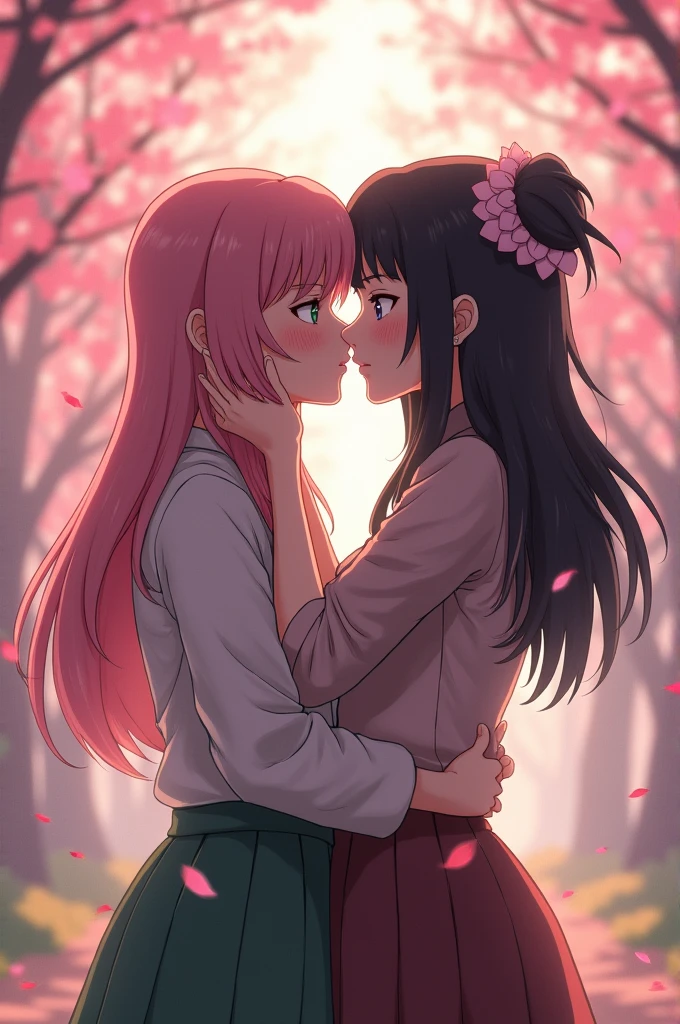 animesque『Guess child』Kana Arima and Akane Kurokawa kiss mouth to mouth in situations they don't expect each other to