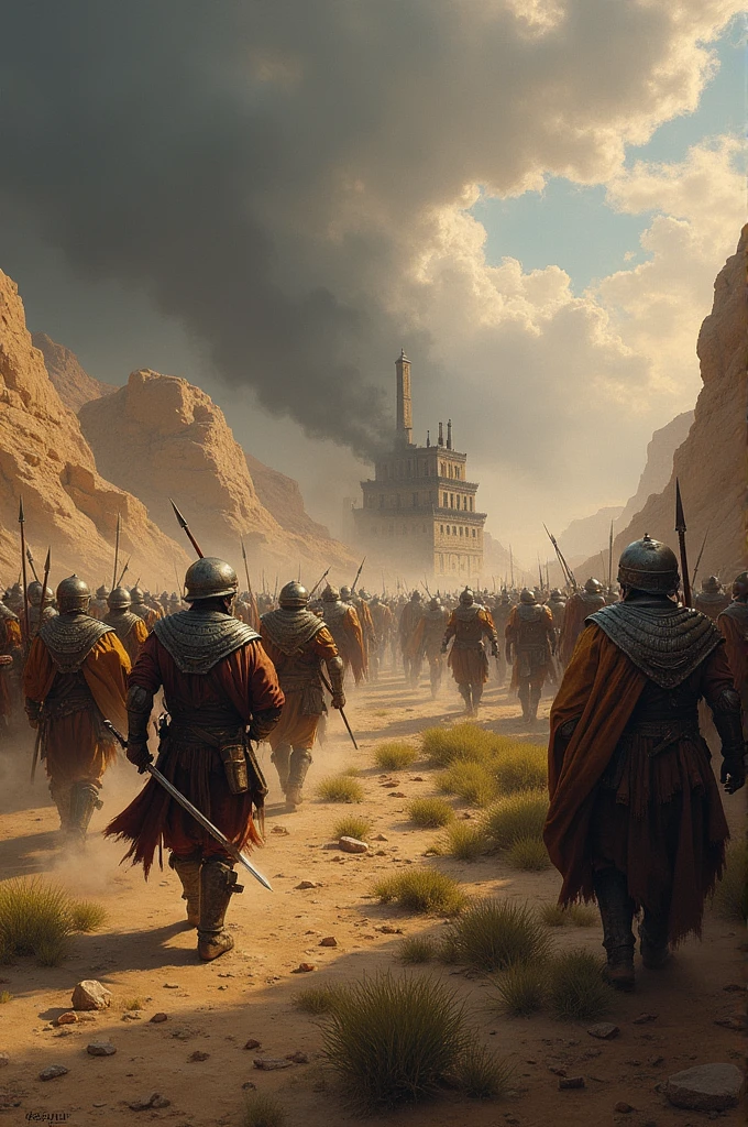 there are many people standing in front of a castle on a hill, dramatic concept art, epic cinematic concept art, martin raphael lacoste, large crowds of peasants, by Artur Tarnowski, style of raphael lacoste, cinematic matte illustration, medieval concept art, invading army background, siege, citadel of erbil, the fall of constantinople