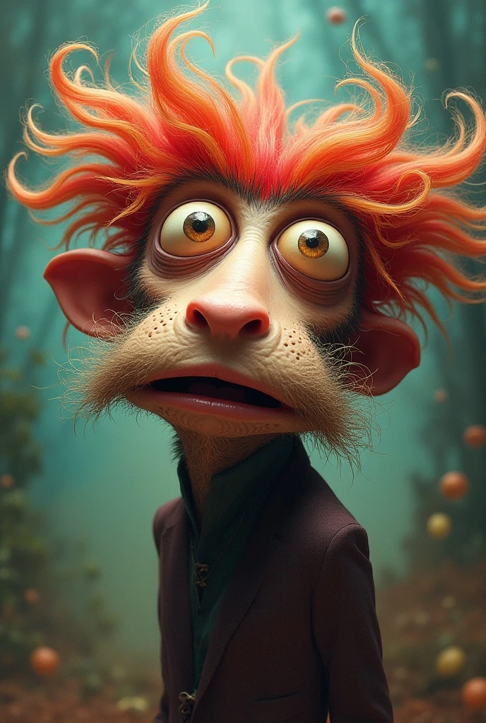 A man with a carrot head