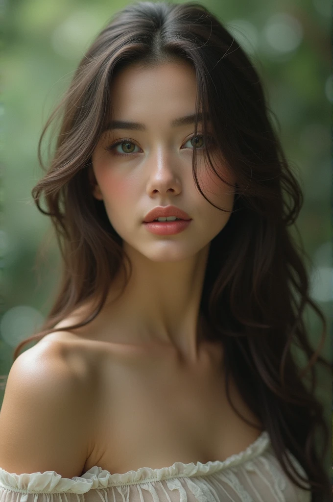(realistic, photo-realistic:1.37),(8k, RAW photo, best quality, masterpiece:1.2), cute, ultra-detailed,heart-shaped pupils,physically-based rendering, ultra high res, kodakvision color, shot on Arricam LT Camera, bokeh, sharp focus,
looking at viewer,photorealistic,realistic, solo, photorealistic, best quality,extremely detailed face,extremely detailed eyes and face, beautiful detailed eyes,absurdres, incredibly absurdres,haunting smile,Messy hair, floating hair, ,