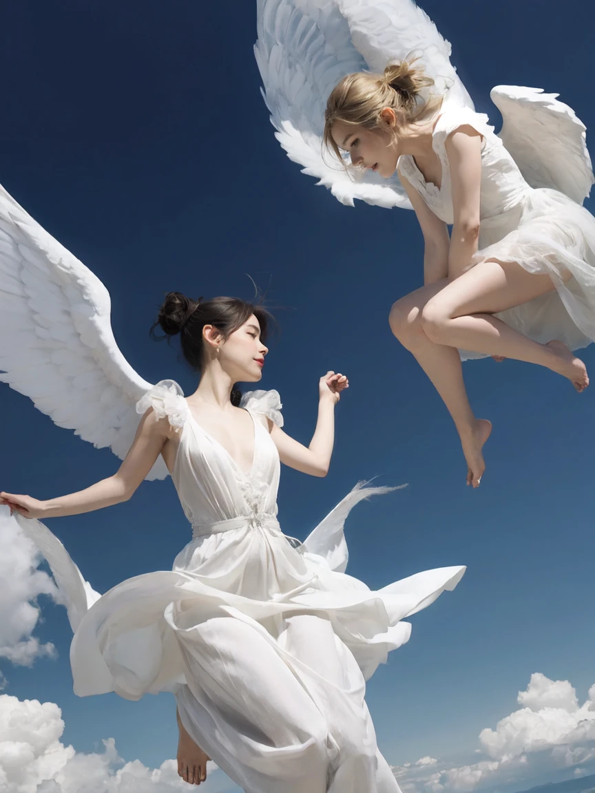 an angel taking Jesus to heaven