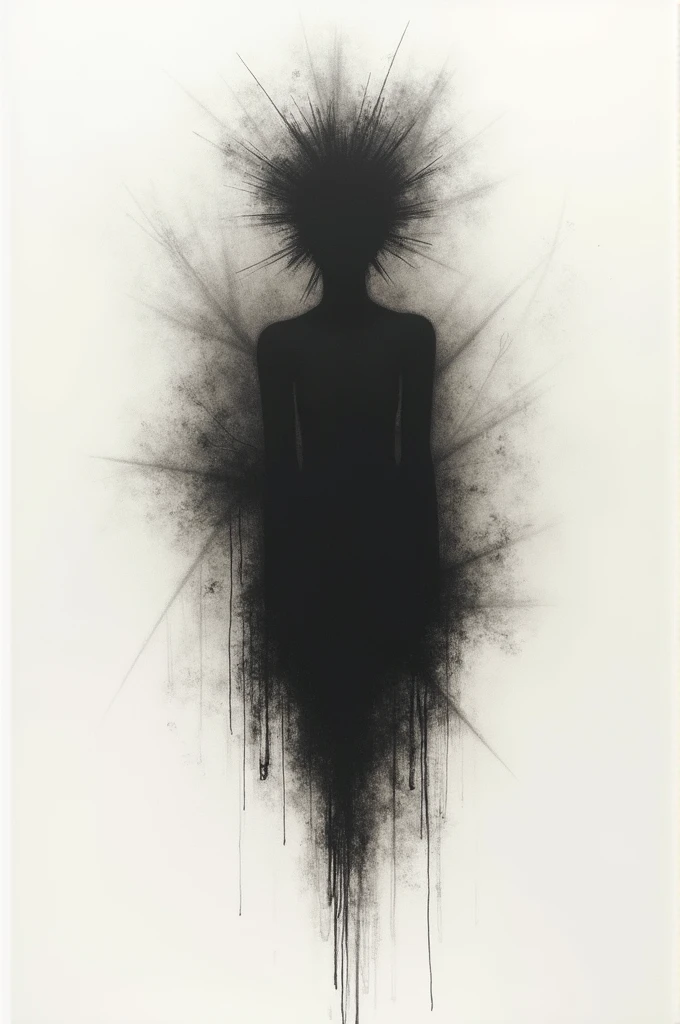 full figure alchohol_ink_blot painting with male figure study remincient of liquid smoke and dripping paint