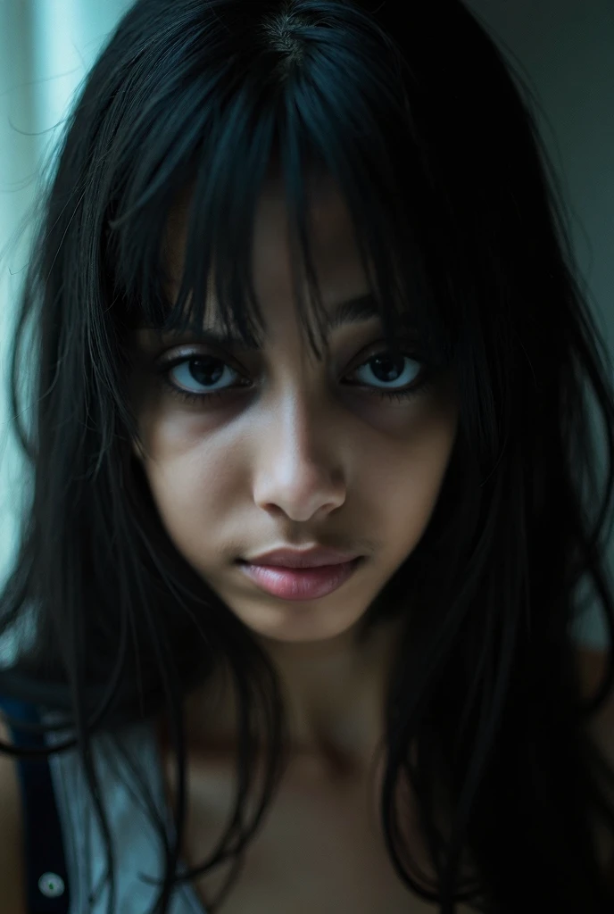 girl being molested in a school by an old man, naked 18-year old 6' tall skinny ethiopian model, nude, firm breasts, hard nipples, spider's web tattoo on breast:1.5, no panties, distress, fear, crowded classroom, dimly lit interior, subtle reflection in the window, blurred faces of the people, struggles, discomfort, inappropriate touch, vulnerability, voyeuristic atmosphere, discomforting silence, tension, blurred motion, dramatic lighting, psychological thriller, disturbing emotions, cinematic composition, intense gaze, eerie atmosphere, muted colors, grainy texture, unsettling shadows, claustrophobic setting, chilling realism, horrified expression, blurred background, helpless situation, low-angle shot, threatening presence, uncomfortable proximity, emotional distress, cinematic tension