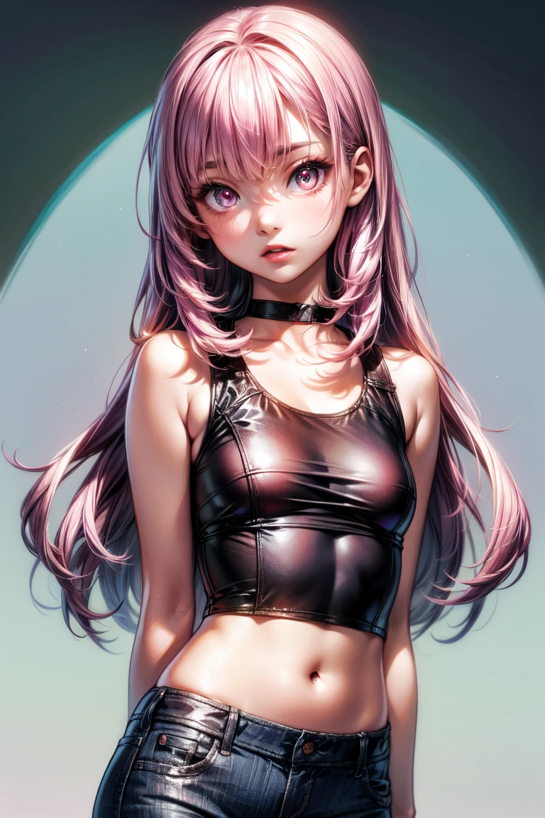 (Highest quality,High resolution,Ultra-detailed,girl),Pink Hair,Height: 160cm,cute,Pink Eyes,Twin tails,Big Breasts,She is wearing a black swimsuit,Her eyes are white and shining,Has bright white eyes,I'm looking at this,Has an embarrassed face,