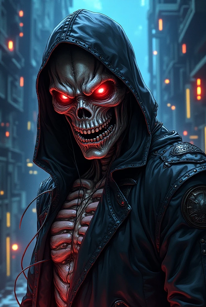 close up, Red Skull из Marvel Comics, Ghost, Dark, gotik, 3d, Ultra Detailed, blue transparent smoke around, realistic style, Old Night Pond, full - body,