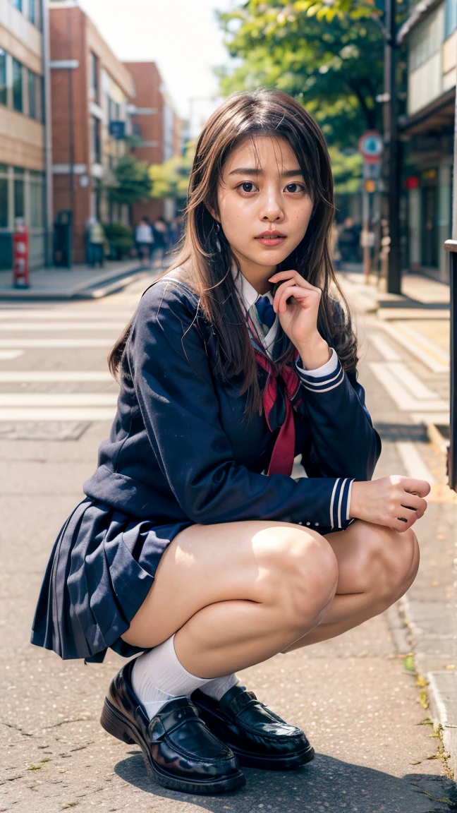 (photorealistic:1.4), best quality, masterpiece, raw 32k photo, (extremely detailed japanese beautiful girl), (extremely detailed eyes:1.2),(cute face:1.2), ultra-detailed, ultra high res, amazing, BREAK,sitting,
(school uniform:1.5),detailed school girl, (disneyland:1.3), beautiful detailed girl, bangs, cute face, miniskirt,(loafers),(baggysocks),((panties))