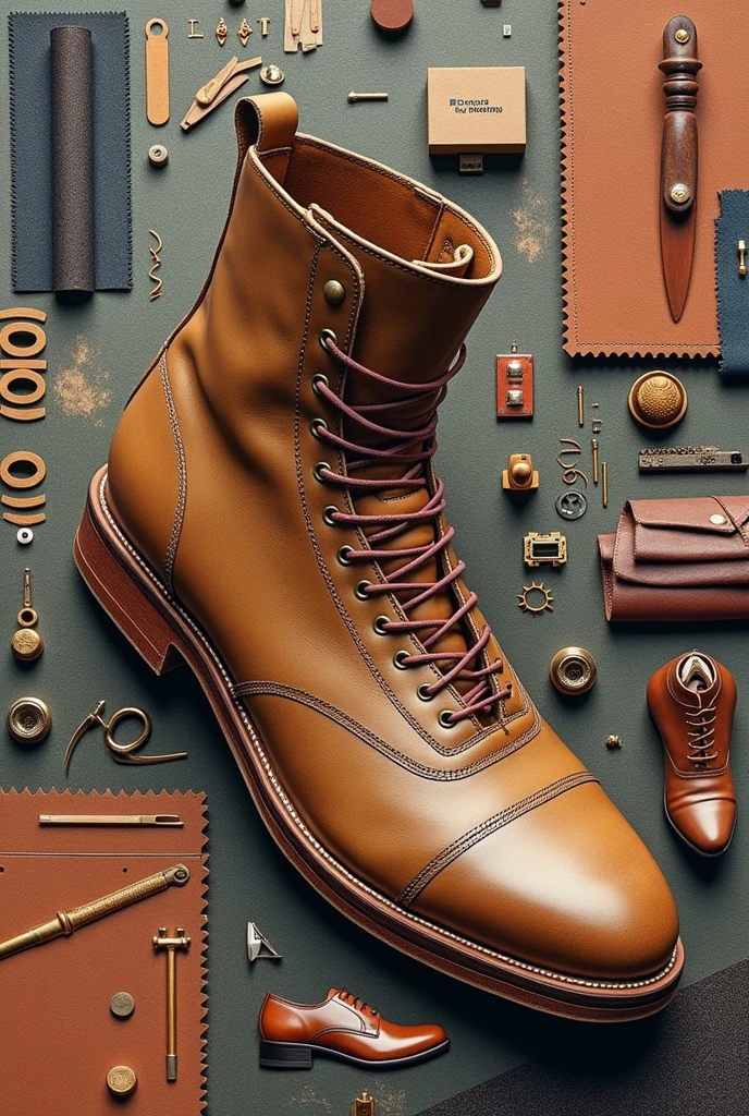 logo in horizontal orientation that says Coyote shoe repair shop in the background various types of shoes and types of threads on a shelf and a small skull
