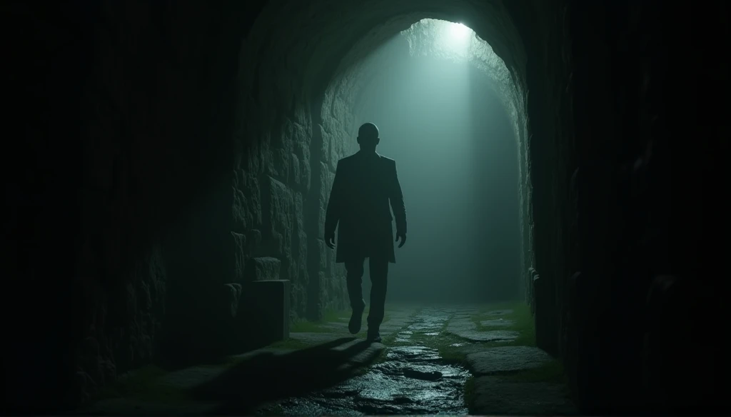 photorealestic，A man in a striped blazer with mud in the cave digging stones with his hands in a godless manner，The hands were full of blood，