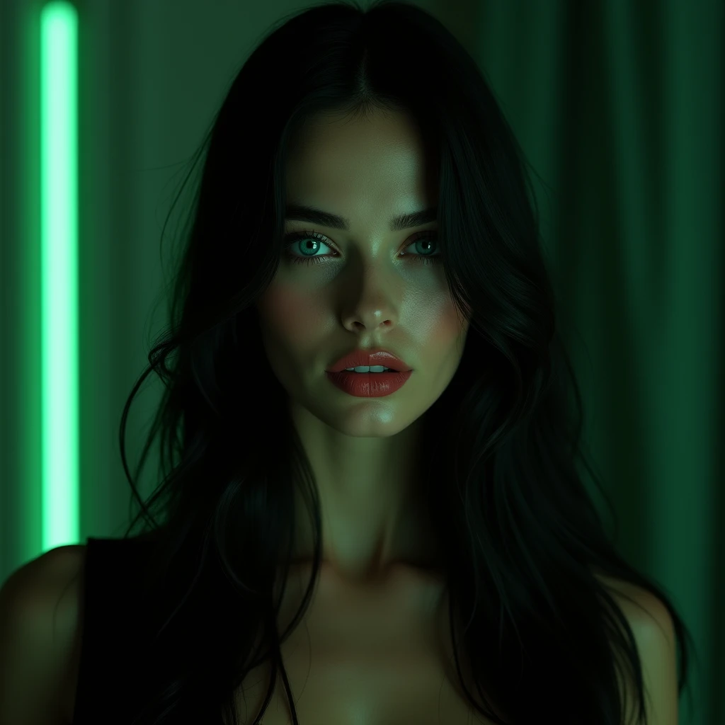 Ultra detalhe, alta resolução, ultra detalhado, melhor qualidade, incrível, qualidade superior, extremamente detalhado, CG unidade de papel de parede 8k, iluminação cinematográfica, Link, cyberpunk, dark boy, girl, roupa verde, preto, cinza, lilas, vermelho, azul, todas misturadas, verde neon, cabelo, branco, louro, azul royal, elfo