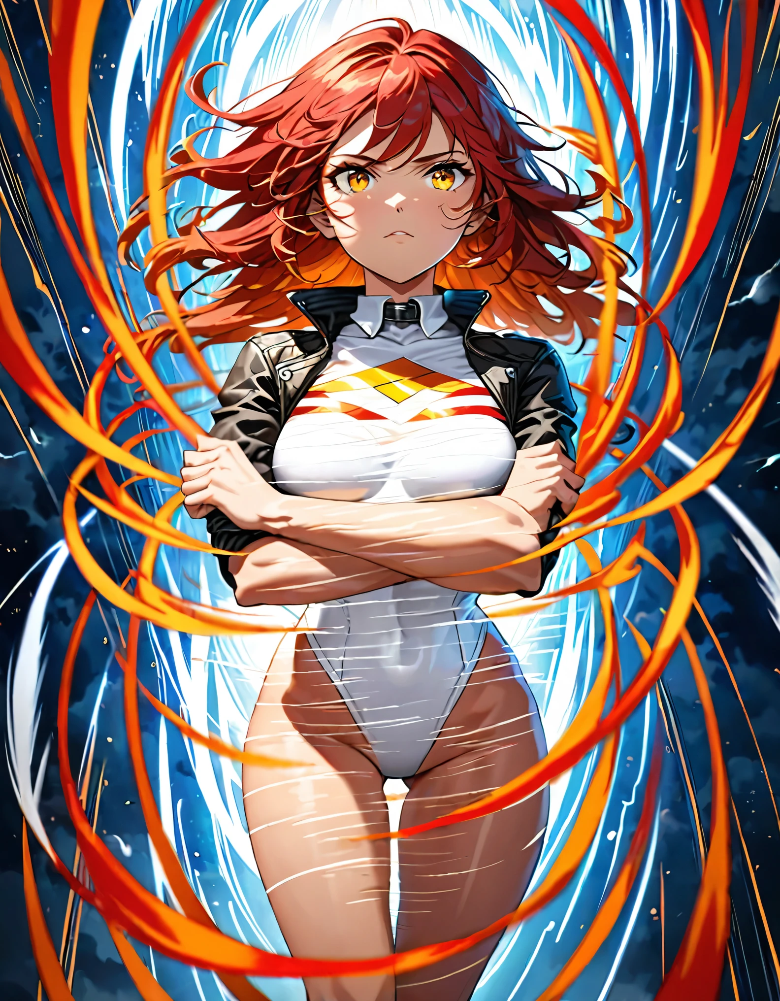(Ultra HD quality)), ((masterpiece)), Very detailed，Puffy nipples、(see through:1.5)、straighten your back、abdominal muscles、huge bust、angle to floor:1.2、low camera angle、Hair loss on crotch，Hatsune Miku，(masterpiece, best quality:1.2), Face focus, face close-up, Close-up face:1.2),, 1 girl, Soryu Asuka Langley, alone, blue eyes, Uniforms, looking at the audience, long hair,tokyo-3 middle Uniforms, orange hair, white shirt,  shirt, short sleeves, Keep your mouth shut, Bangs, sides up,white socks, Slip dress, 蓝色skirt, blue skirt, outdoor, skirt, hair accessories,
 