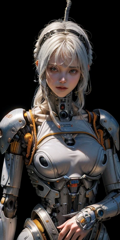 top-quality、​masterpiece、超A high resolution、(Photorealsitic:1.4)、Raw photo、女の子1人、Black hair、glowy skin、1 Machine Devil、large metal wings、Metal Corner、((super realistic details))、portlate、globalillumination、Shadow、octan render、8K、ultrasharp、Colossal tits、Raw skin is exposed in cleavage、metals、Details of complex ornaments、Steampunk details、vacuum tubes、Nixie Kan、Oil pressure gauge、Glass Kan、Analog Meter、gear wheel、gear、Hydraulic cylinder、highly intricate detail、Realistic light、Red Eyes、radiant eyes、Facing the camera、neon details、Mechanical limbs、blood vessels connected to tubes、Mechanical vertebrae attached to the back、mechanical cervical attaching to neck、sitting on、Wires and cables connecting to the head、Small LED lamp、Sumerian details、