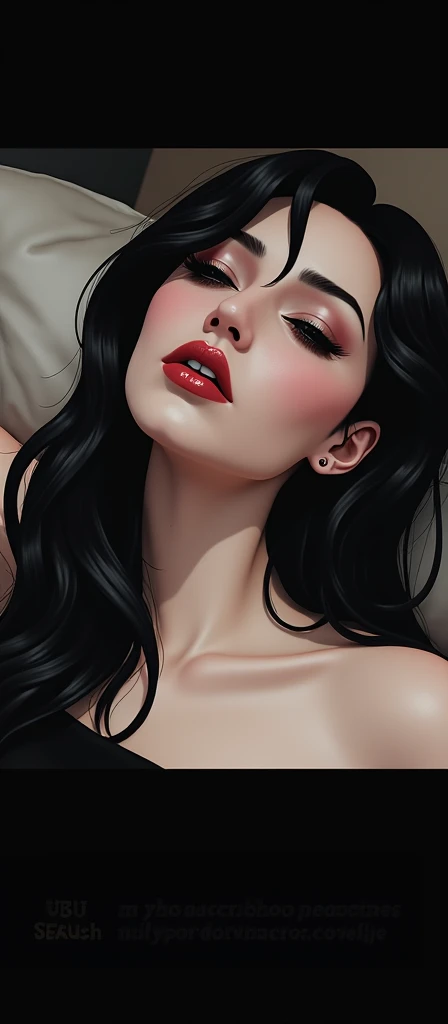 beautiful girl with realistic black eyes, pale skin, mid-length black hair, cum on perfect face, perfect eyes, wearing sheet sundress, highly detailed, comprehensive cinematic, digital painting, 8k, cinematic lighting, best quality, highres, detailed work, post-processing, perfect result, hyper realistic