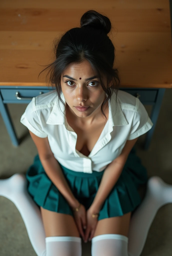 Indian 9th girl in school dress sucking cum