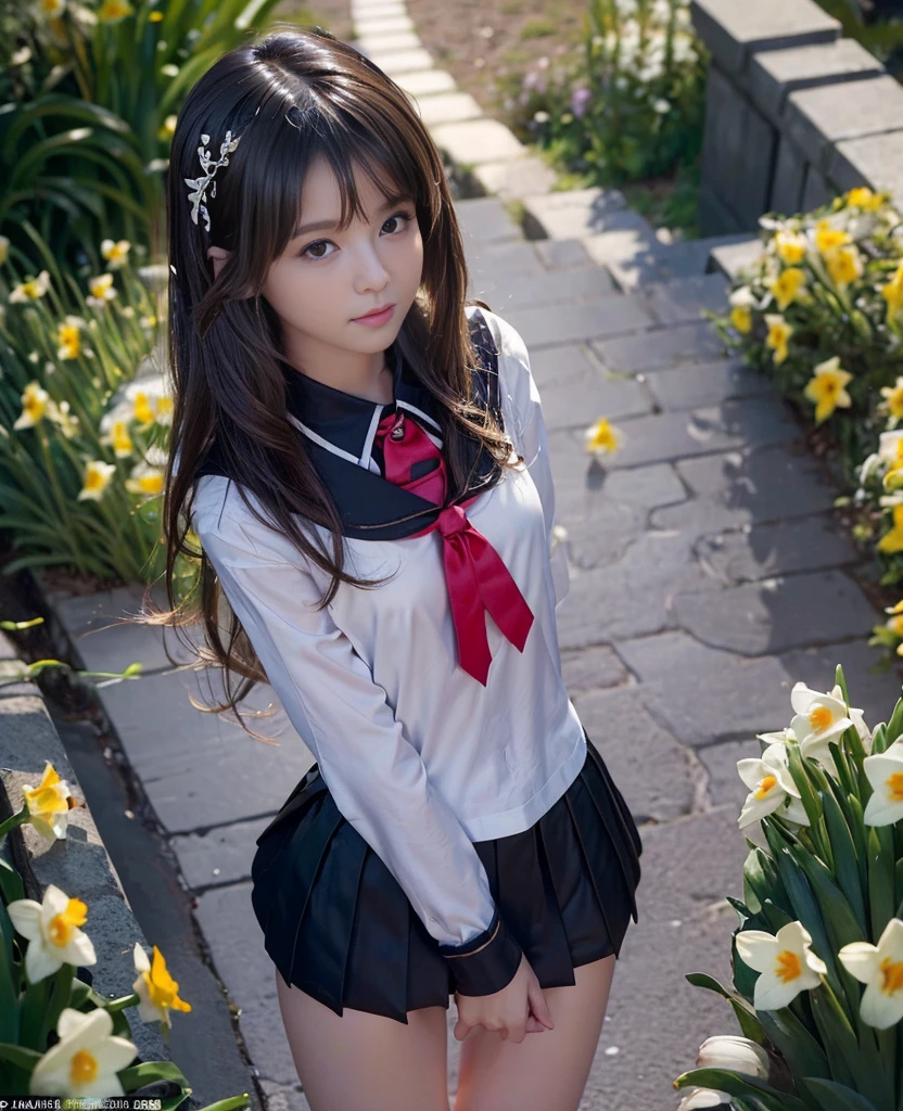 masterpiece, Highest quality, Official Art, (Highly detailed CG Unity 8k wallpaper), Detailed Background, (The Hands of Guido Daniele: 1.1), First Person View, 1, Park bench、Attractive and perfect beautiful woman, Sunburned skin、黒Gal、Gal女子高生, GalJK, , uniform, (Curvaceous), ( White thighs: 1.12), (Brown long hair: 1.12), (Ahoge (1.13), (High Ponytail: 1.12), Beautiful Face, (blush: 1.11), (smile: 1.11)、Showing her cute panties to the camera((She has panties in her hands、Show it to the camera))、((Not wearing panties))She always wears a gray checked skirt...