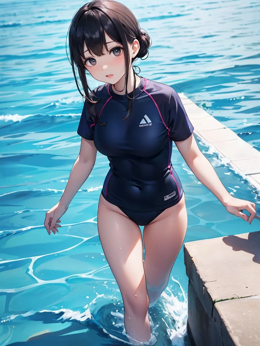   look at the camera,Age 30 ,   swimming instructor  、(   walking slowly   )1 female,(    I&#39;m wearing a competitive swimsuit  )(On all fours)(    Black Hair    )(  I&#39;m wearing a competitive swimsuit  {x} Put your hands and knees on the floor 、 point your butt at the viewer)(  超Big Breasts )(  with the buttocks facing the viewer    )(Obscene pose)(Big Breasts)(   emphasizes the chest  )(  plump body)(   black short bob hair    ),(   best image quality, (8k), Ultra-realistic, 最        high quality,         high quality,       high definition download        ,         high qualityの質感,         Attention to Details   , beautiful details,        sex,        CG Details      ,         detailed texture , Realistic facial expressions, masterpiece, in front),(((   Picture of a person with their hands and knees on the floor 、 emphasizes butt penetration 、 Strictly adhere to the configuration of the rear end  )))　((( Shoot her full body    )))(((   turning their buttocks    )))(((   accentuates buttocks       )))