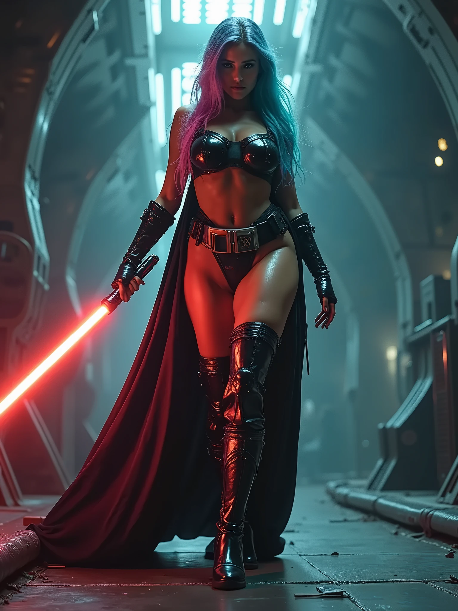 anime girl avec un corps huilée (poitrine et vulve clairement visible pour le spectateur)allongée sur le ventre avec des yeux violets et des cheveux violets, pose sinistre, Morgana de League of Legends, vampire androgyne, pose de méchant, méchante, Pose diabolique, liliana vess, Fanart de Rui Demon Slayer, Présage de Valorant, nocturne de League of Legends, commission pour la haute résolution, cheveux noir corbeau, pose badass, fanart officiel