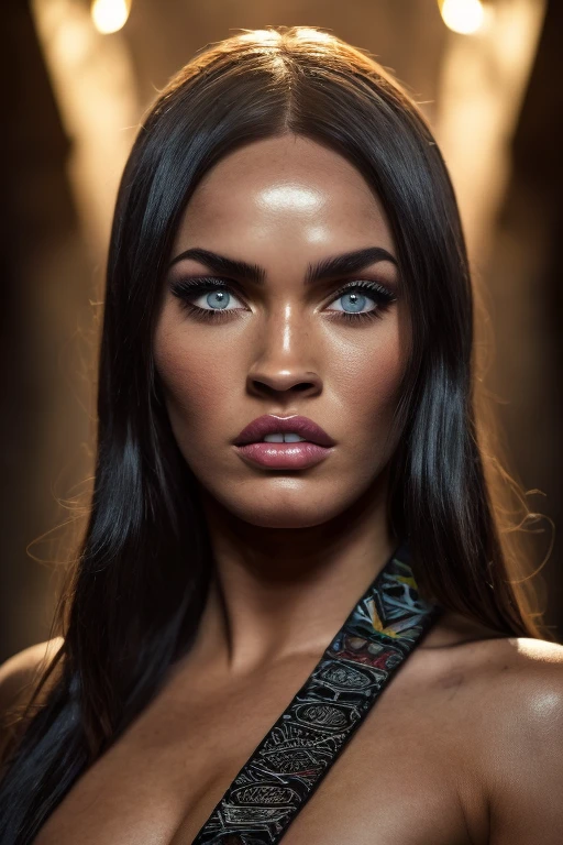 ******Man with woman with tattoo on body , Asian body art close-up, Fast-paced shooting , A warrior is filmed for a futuristic film , Protagonist in Marine Dynamics, Running in a minimalist building space, conversation , Woman fully tattooed, Every part of the body is outlined with a tattoo,