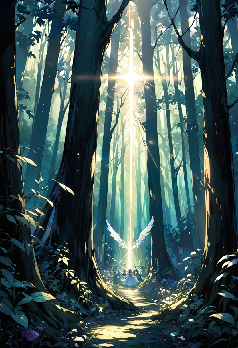 Deep in the forest、Light rising from angels