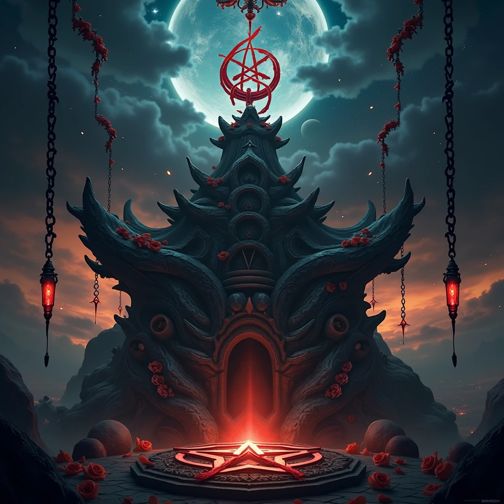 anthill evil lair, evil, dark, gloomy,