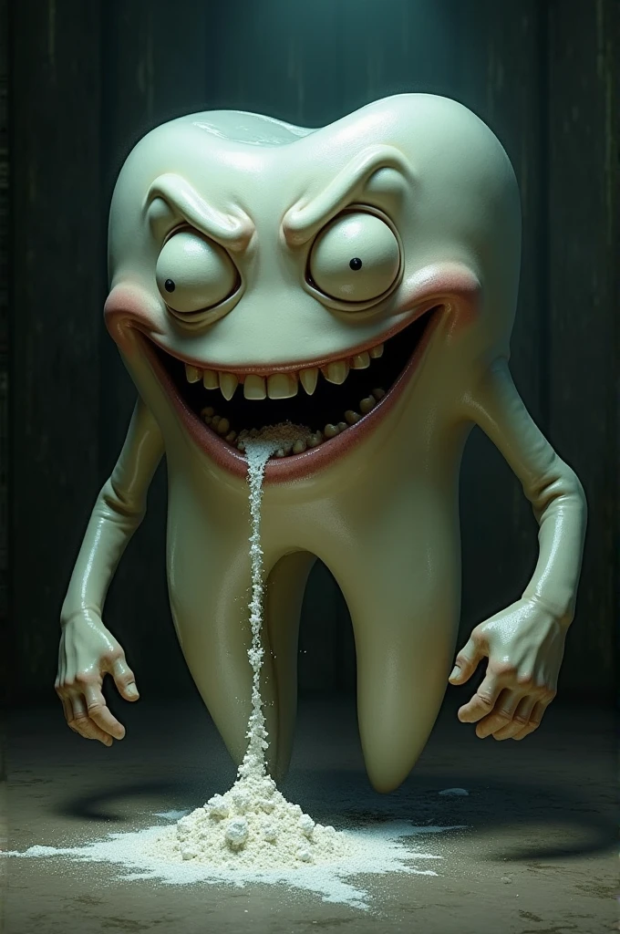 Sad tooth with cavities