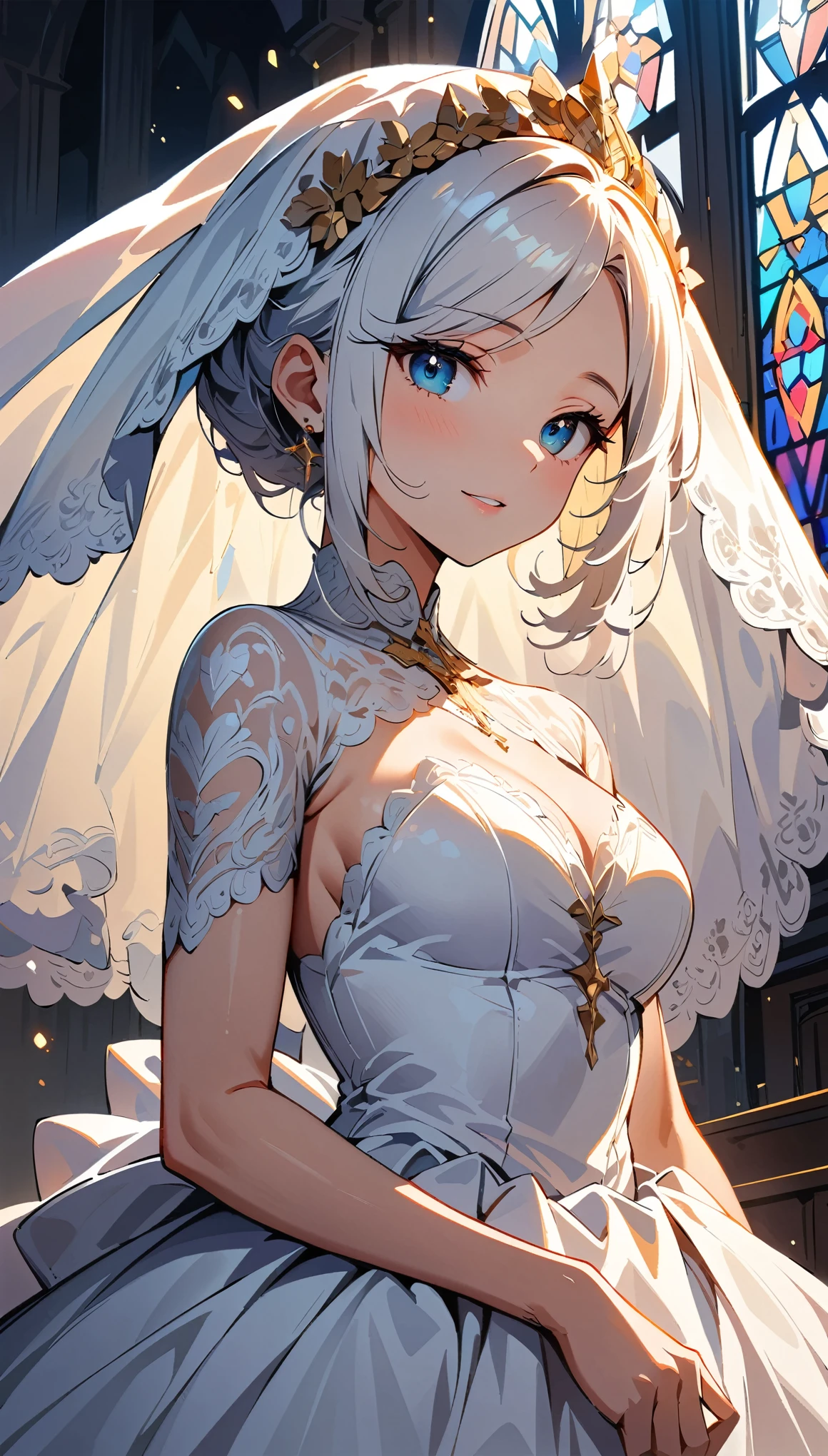 (High quality, High resolution, Fine details), Realistic, dark skinned woman, white sexy dress, dramatic lighting, sensual atmosphere, sumptuous silk fabric, long flowing hair, elegant posture, fashionable accessories, elegant background, high contrast, subtle shadows, detailed lace embroidery, graceful movement, bold makeup, striking pose, exquisite jewelry, solo, Curvy women, sparkling eyes, (Detailed eyes), smile, blush, Sweat, Oily skin, Lighting from the front, Shallow depth of field