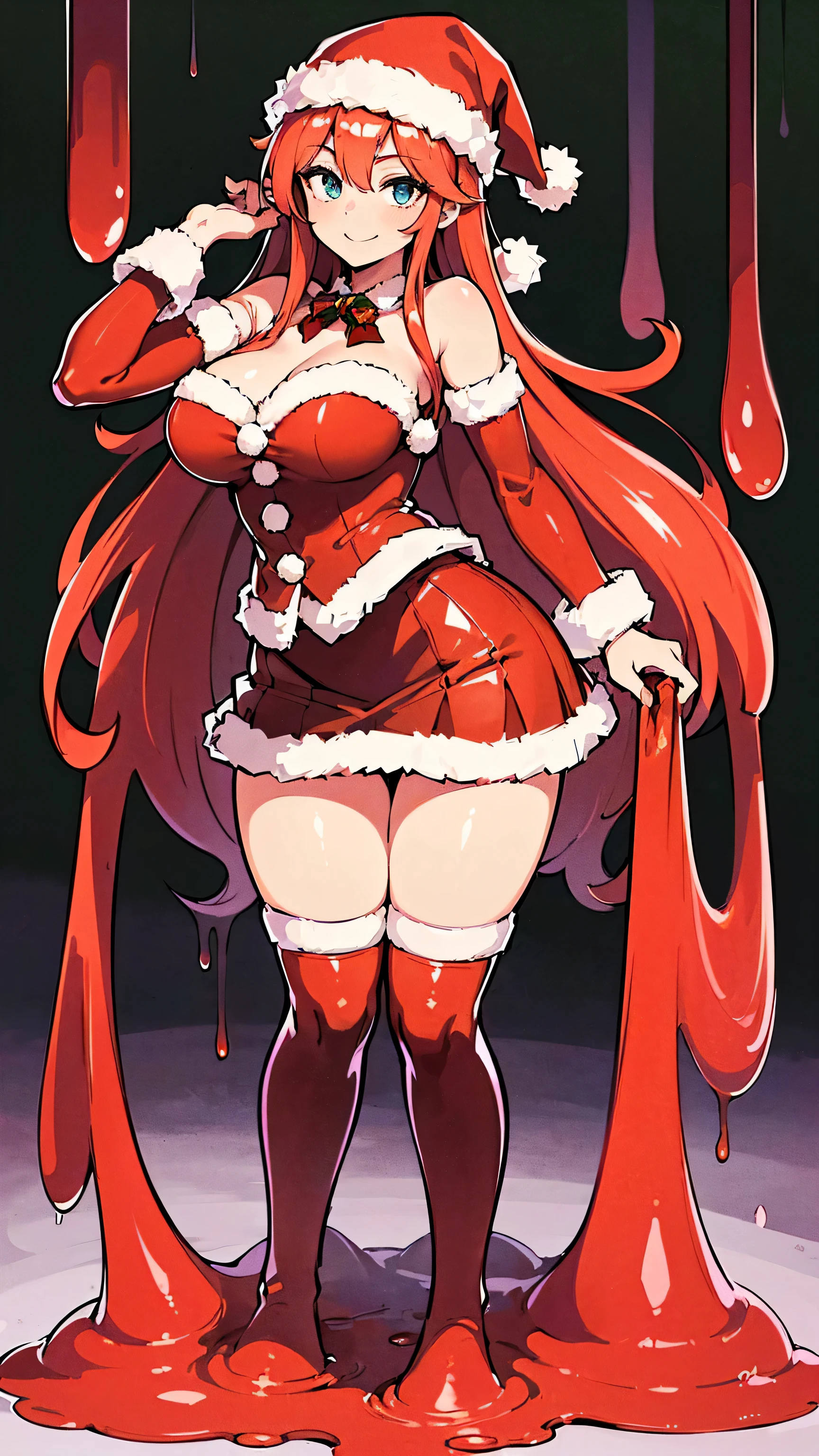 My name is Hikaru, I am a white test woman with long red hair and black eyes. I am 1.60 cm tall and weigh 46 kg. My breast sizes are 300 cm, my waist is 60 cm and my hips are 200 cm. Dressed in the sexy Santa Claus costume . With big breasts 300 cm