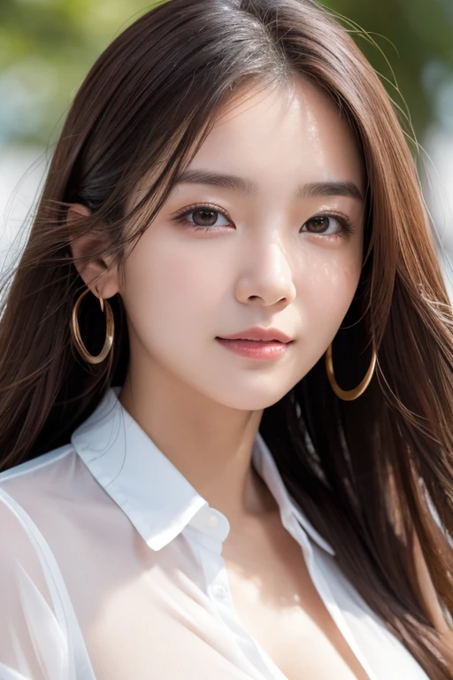 (masterpiece:1.3), (8K, Photoreal, Raw photo, best image quality: 1.4), japanese girl、14 years old、(ponytail:1.2)、(Tie your hair with a scrunchie or ribbon:1.2)、super detail face、eye for details、double eyelid、huge breasts、sharp focus:1.2、(cute woman:1.4)、light brown hair、bangs、highest quality、Super high resolution、(Photoreal:1.4)、Highly detailed and professionally lit smiles、(random color sexy bra:1.4)、thin、smile、long hair、upper body portrait