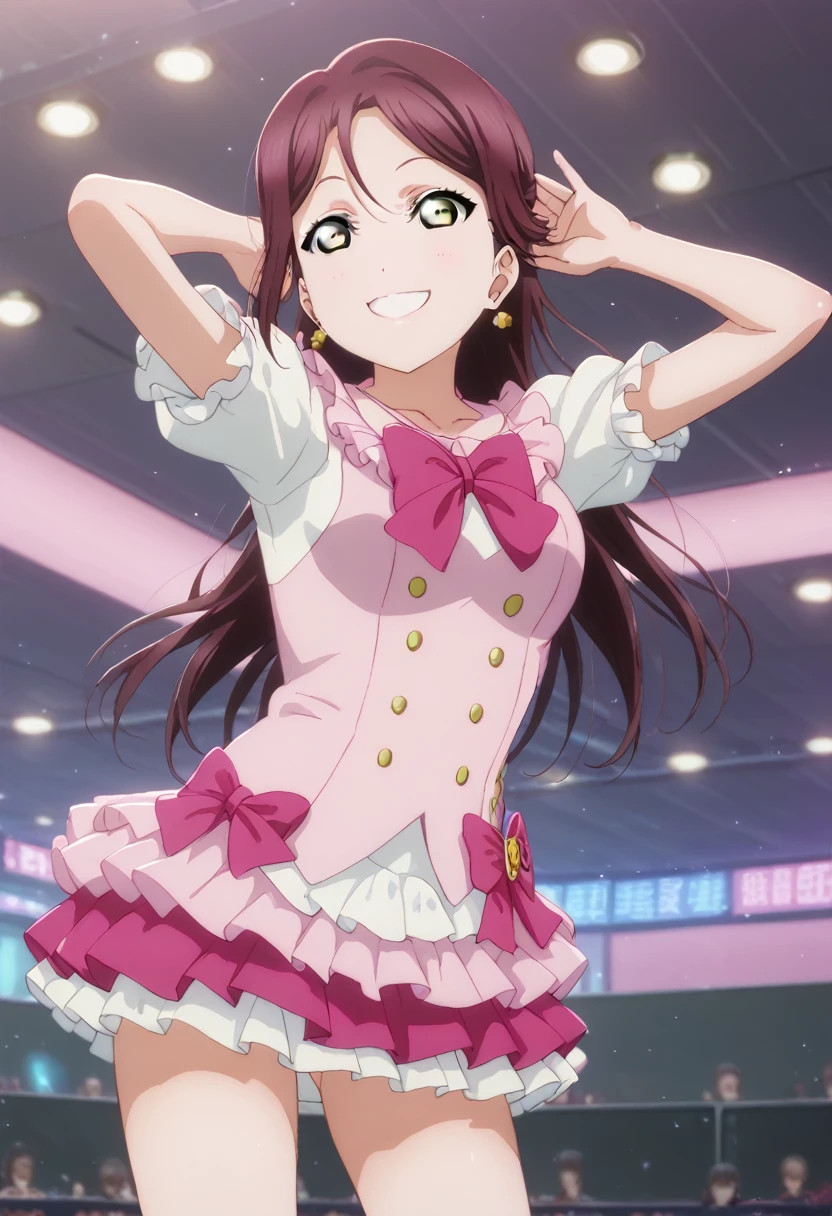 Riko Sakurauchi,Idol on stage,big smile