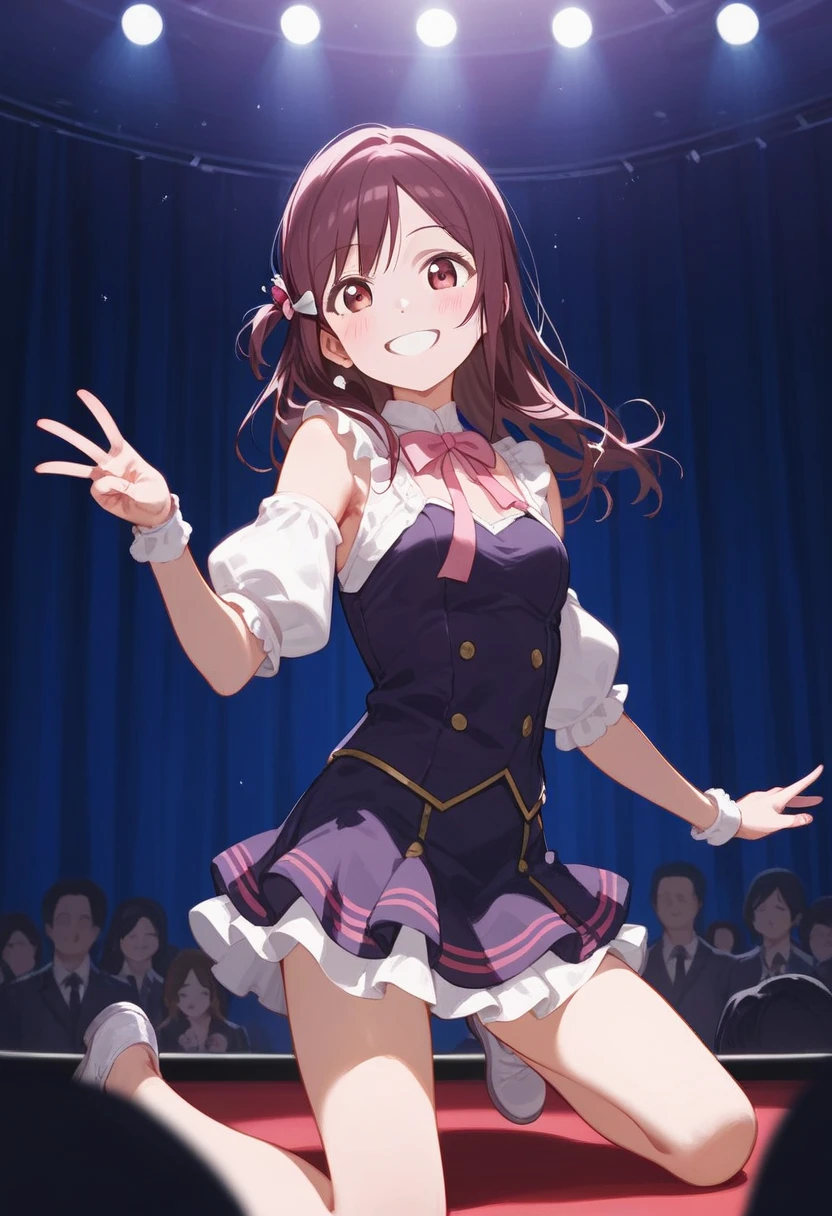 Riko Sakurauchi,Idol on stage,big smile