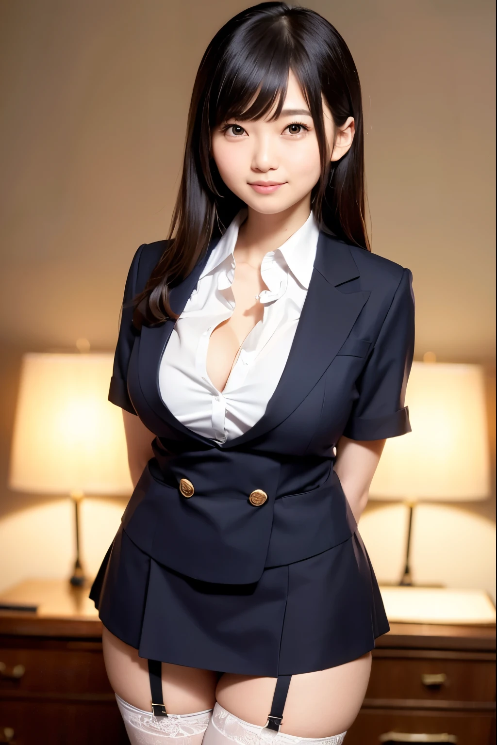 masterpiece、Highest quality、Dynamic Angle、One woman、25 year old career woman、OL、Model Body Type、Small breasts、business suit、Brown Hair、Long Hair、Tie your hair up