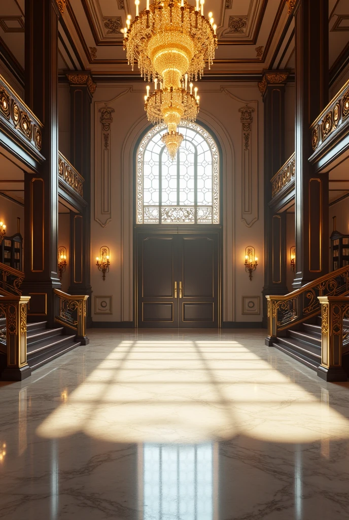 a huge white and gold mansion, night,  highly detailed, high resolution, cinematic