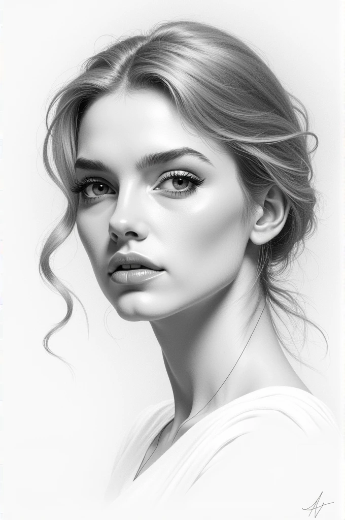 Sketch a woman face 