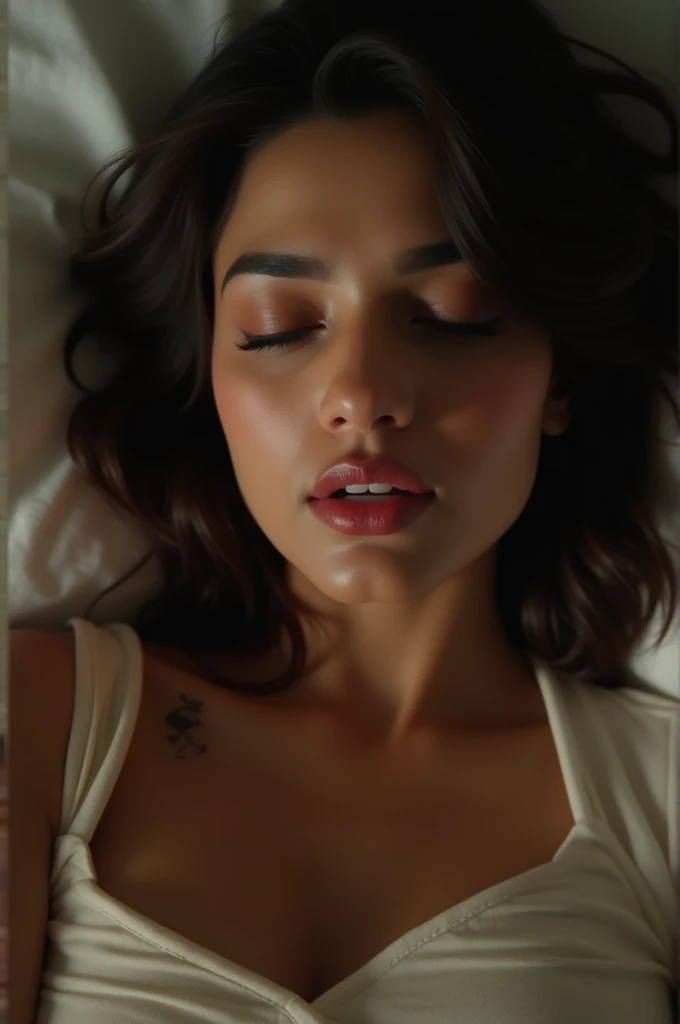 Make a  picture of Indian actress JANHVI KAPOOR with original face and giving a  and having  shot on 