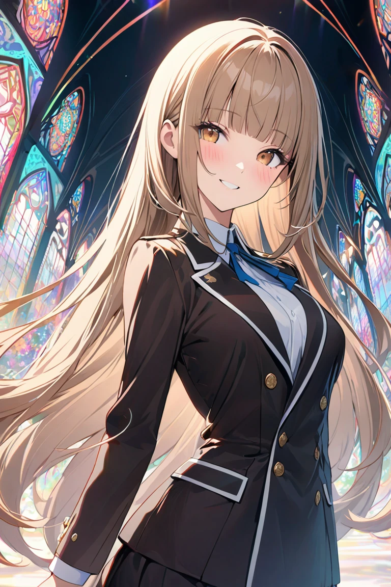 (anime artwork, anime style, studio anime, very detailed, up to date, vibrant, Anime Coloring, high contrast, masterpiece:1.2, best quality, best aesthetics),2 girl,hug from behind,nun, Medium chest, A glimpse of thighs,random hair, One eye is hidden by the bangs, perfect proportions, high detail skin, Cute, detailed faces,church, precise fingers,curvy,
