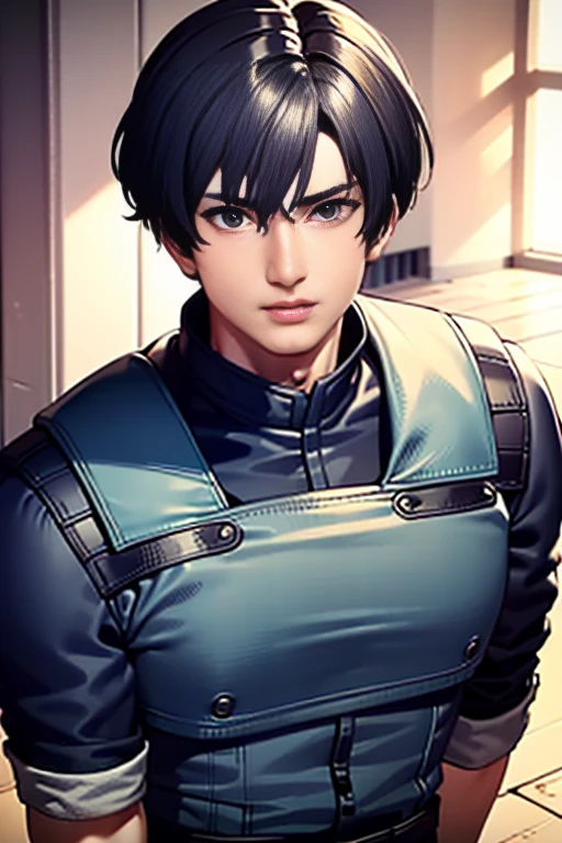 (High-definition CG), ( Best Quality ), (High-definition CG), ( Best Quality ), (Mars Fire Emblem), (Overall view)  Huagai with a cool and handsome face  ,SWAT Clothing,  Beauty, 18 years old,  Toned and muscular,  Cool and Handsome Face , Sharp Eye