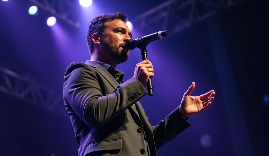 Singer performing on stage