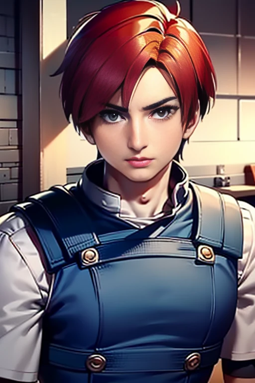 (High-definition CG), ( Best Quality ), (High-definition CG), ( Best Quality ), (Roy Fire Emblem ), (Overall view)  Huagai with a cool and handsome face  ,SWAT Clothing,  Beauty, 18 years old,  Toned and muscular,  Cool and Handsome Face , Sharp Eye