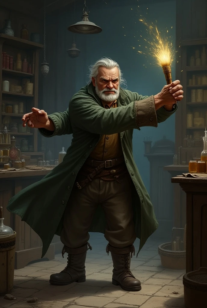 (artwork:1.2),(lineart:1.33),old ,1man,portrait elf mad scientist in a lab, green bottles,mist and dust,(hyperdefined),(inked-art),epic, green brown tones,unusual-angle,creepy,cartoon,medieval gothic aesthetic,complex lighting,(flat saturated colors),(ultradetailed:1.2),absurdres, (atmosphere), cinematic composition, fine details, perspective, (movement:1.2), intense, (sharp focus),(lineart:1.33)