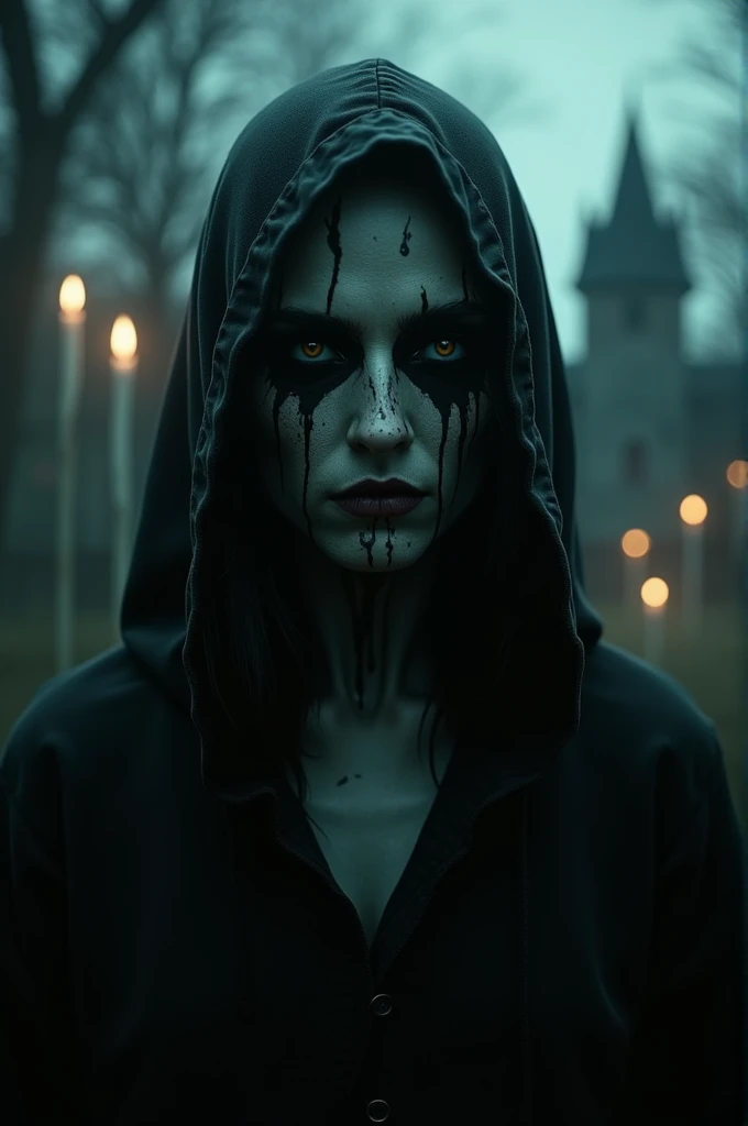 award-winning photo from the waist up, Michael Myers, dark, mask, evil, hyper-realism, strong impressionist painting style, 1,618, elegant, ethereal, intricate, elaborate, hyper-realism, hyper-detailed, strong expressiveness and emotionality, cinematic lighting, visual clarity
