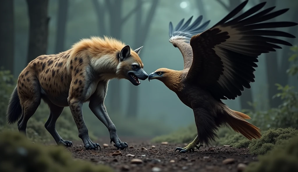 Fine Art, black-white-red-green, high contrast, National Geographic Foto: André Uhlisch - Art, , digital painting of a colorful old bird with glowing legs, in a glittering dress and delicately arranged furry arms and dusty legs,riding on the head of a dog . recorded in the style of post-apocalyptic Fu