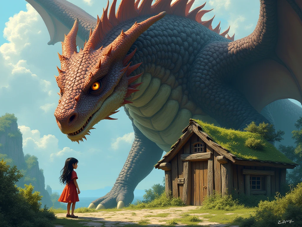 "(Beautiful children's fairy tale site, textless, 8K, dragon, a pirate)"