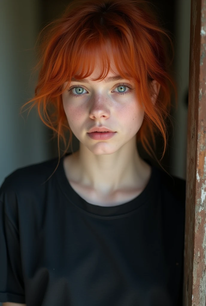 redhead girl,, ((((cinematic look)))), soothing tones, insane details, intricate details, hyperdetailed, low contrast, soft cinematic light, dim colors, exposure blend, hdr, faded, slate gray atmosphere