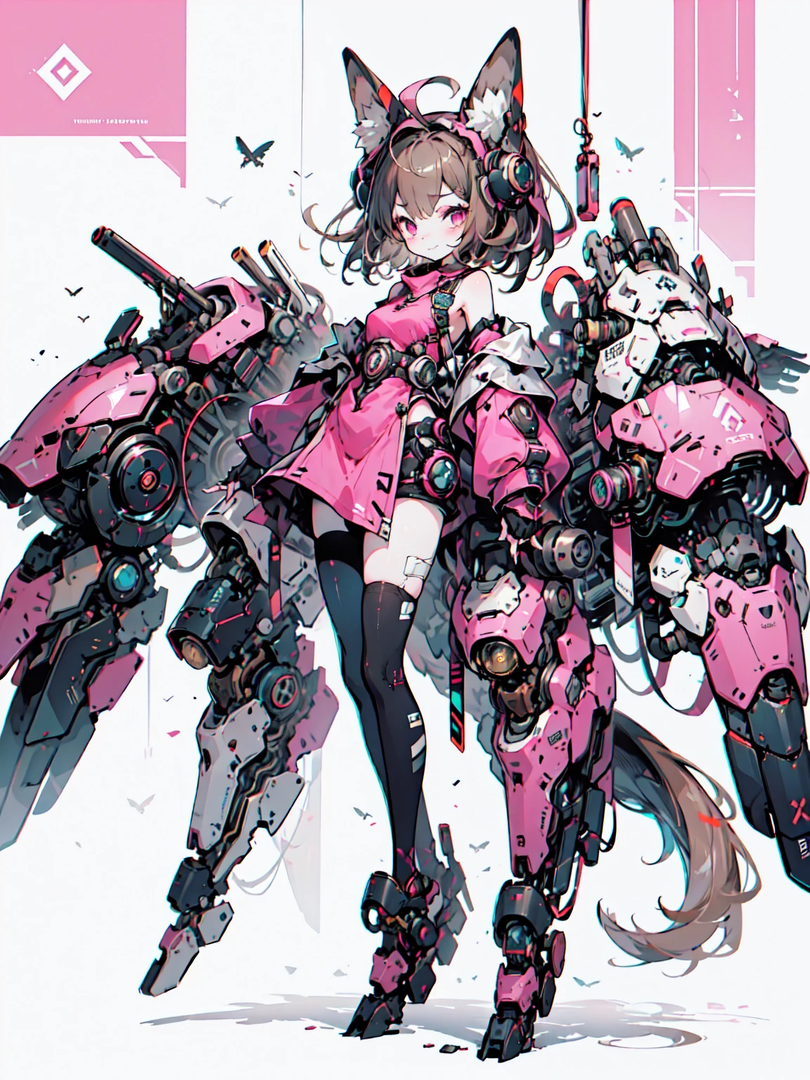  fox ears, Mecha, mechanical,  fluffy tail ,, ultra   Details, masterpiece, Best Quality, Midea,   Details,, Alone, frown,
 1 girl, red eyes, (tsurime:1.2), (Brown Hair:1.3), curly hair, ( asymmetrical bang,  Sweep Bang, Cowlick:1.35),  upside down hair,  folding ponytail,  folding ponytail , ( small breasts:1.3),, Fingerless gloves, sacred shrine rope hair tie,  sleeveless turtleneck,  crop top, between legs, (sacred shrine rope:1.3), (sacred shrine rope sash:1.3), (overskirt:1.2),  shorts, flat, bandage, bandageを巻かれた腕, Bare legs, belly button, Blake、（Dark Elf), ( 1 girl), Alone, 優しいsmile、 perfect face, Get used to it, Ahoge, ((Long Hair:1.2)), [[ hair is unkempt ]], Shiny blonde white hair,  purple eyes, spotted eyes ,  colorful hair, Sparkling Eyes, (eyelash,  eyeshadow, pink  eyeshadow),  bright , smile, Design Art：Haruhiko Mikimoto, Kawasaki, by Yoshitaka Amano