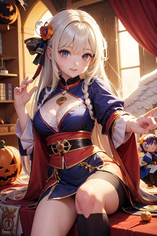 Tengu, Fortuneteller, carnival, Friendly, masterpiece, (アニメ: 1.2), Stocky, Angelic French doll, ボブヘア, おでこ, Messy hair