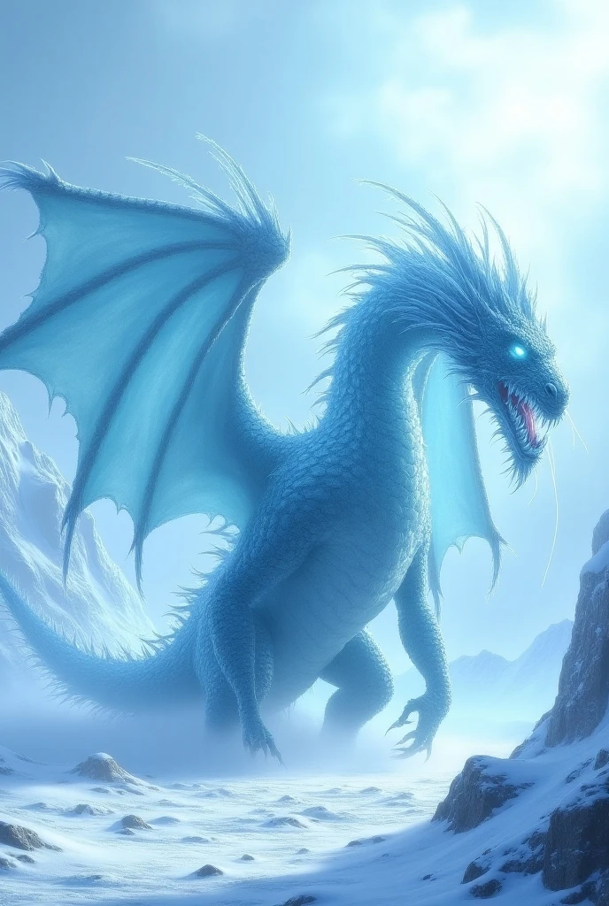 create a wingless ice dragon