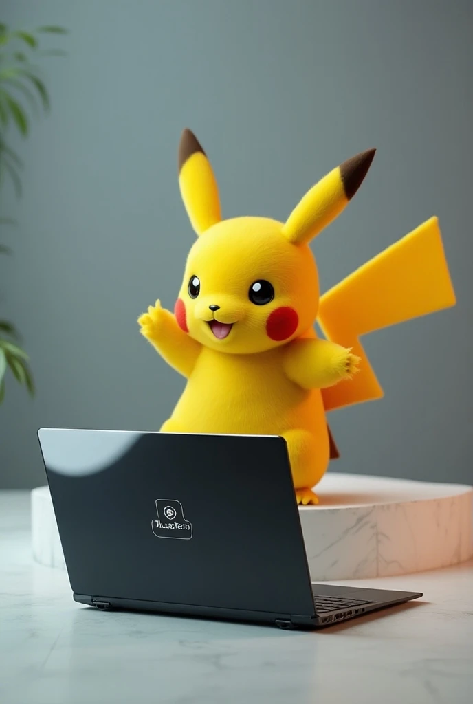 pikachu,sitting on a computer playing pokemon,detailed fur texture,playful expression,orange and yellow colors,soft lighting,anime style,high-resolution,ultra-detailed,pixel art,electric sparks,game controller,keyboard,gaming headset,game logo,tail wagging,animated background,game interface,game world immersion,vibrant colors,stylized world design,gameplay excitement,energetic pose,game achievements,chat window,game stats,typing on keyboard,game progress bar,realistic reflection on computer screen,keyboard shortcuts,game icons,eye-catching visual effects,virtual reality headset,game strategy guide,online multiplayer,competitive gaming experience,leveling up,collectible items,rare pokemon encounters,pokemon gym battles,pokemon evolution process,friendly and inviting UI design,immersive sound effects,positive and uplifting atmosphere