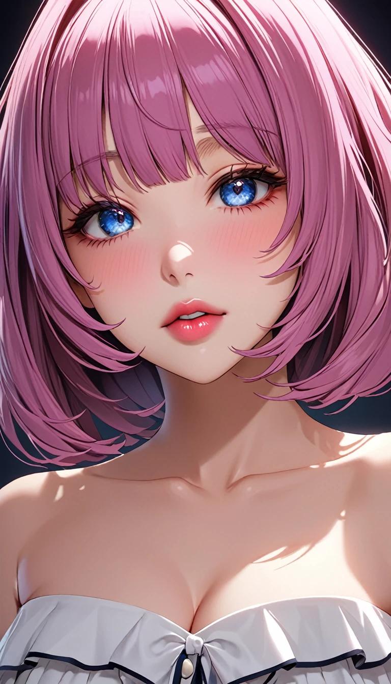 (((masterpiece))),(((High resolution)))、(((8K quality)))、(((Perfect Face)))、((Top quality eyes)), One Girl、24-years-old、Best Bust、Medium Chest、Beautiful Eyes、hot pink hair, Very short hair、blue eyes, (Women's black ninja kimono with cloud print), (Black fishnet stockings), kunoichi, Ninja Girl,erotic, Sensual, Mature Body, Very detailed, Beautiful face details, Beautiful Eyesの詳細, Beautiful mouth in every detail, Sexy Body, Perfect breasts, Perfect Thighs, forest, Are standing, upright posture, Centralized, Looking at the audience, Front view.