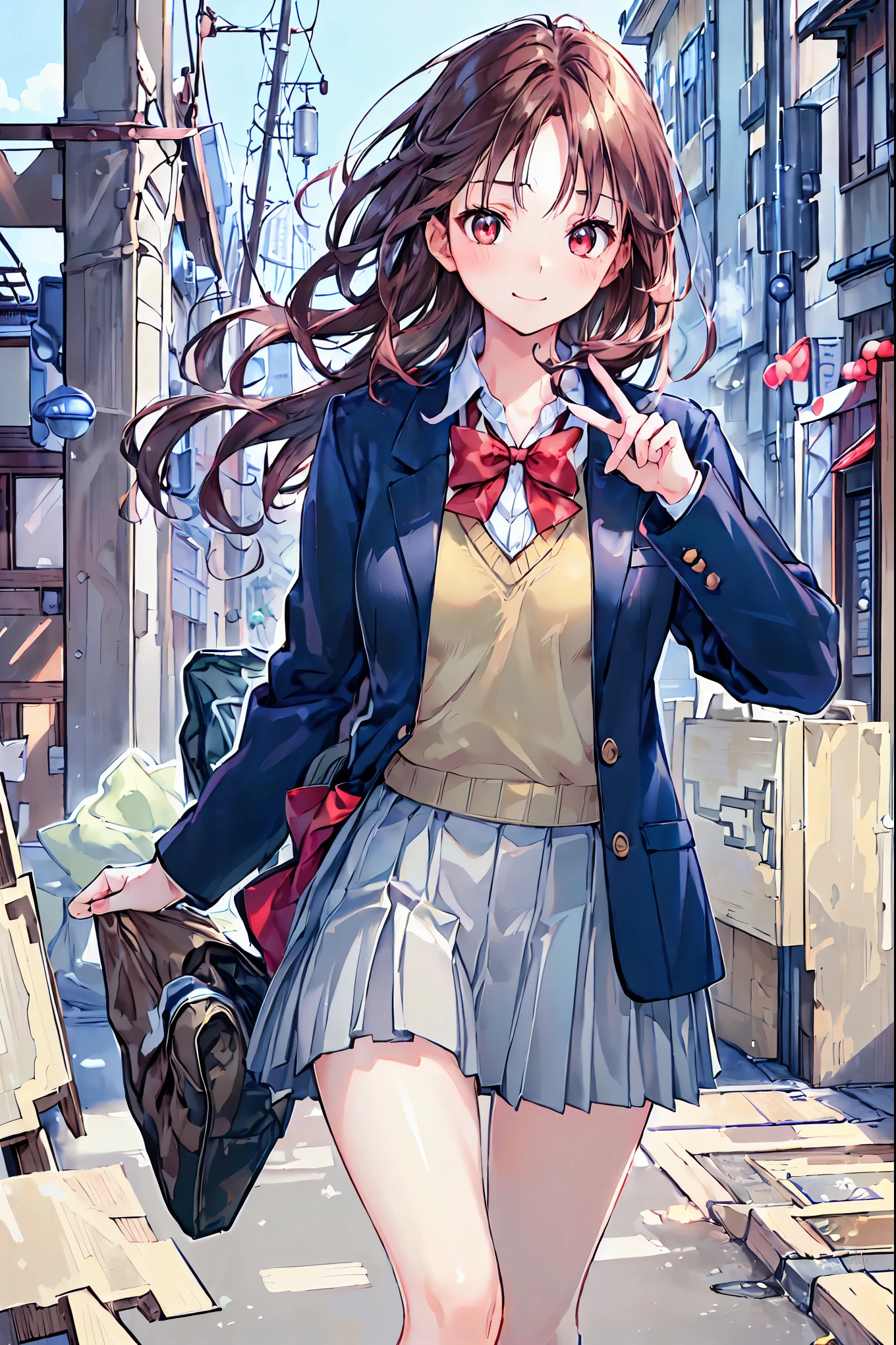 (((pixel-perfect, detail-perfect)))  best quality, masterpiece,  1girl    <lora:shirai-toaru:1>  misaki shokuhou  <lora:detail_slider_v4:3> ,tokiwadai school uniform, bow  :d    different poses,